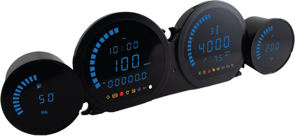 KOSO 4 PIECE LED GAUGES `14-22 FLHT FLHX FLTR