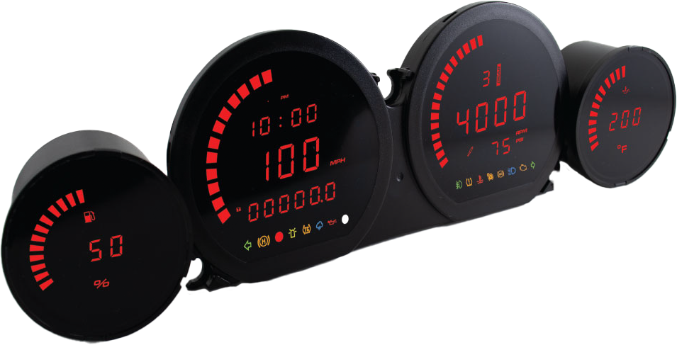 KOSO 4 PIECE LED GAUGES `14-22 FLHT FLHX FLTR