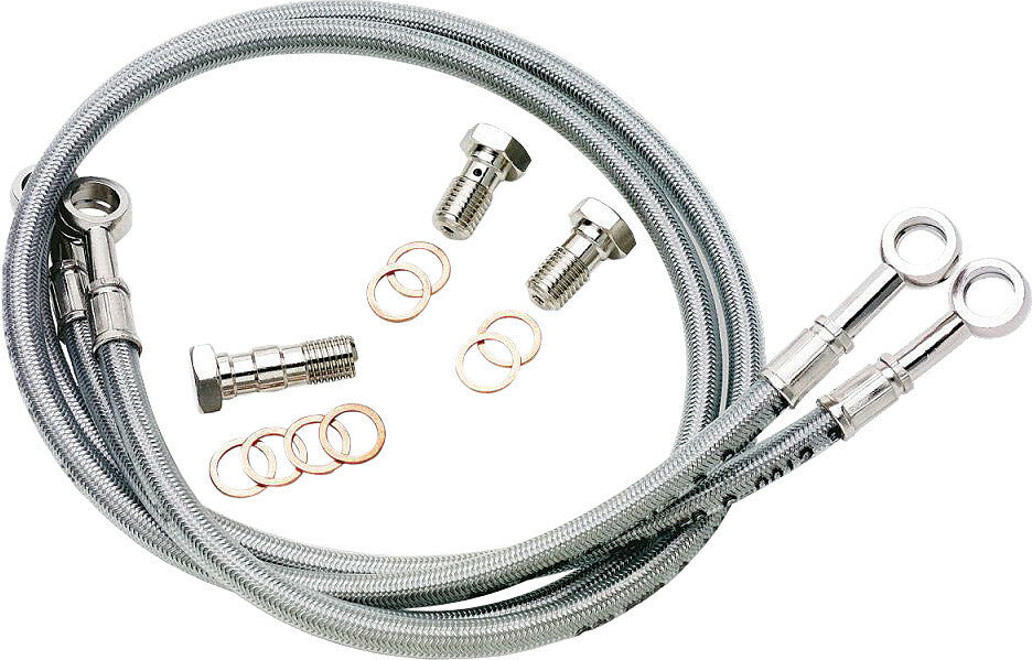 GBRAKES BRAKE LINE KIT SILVER HON
