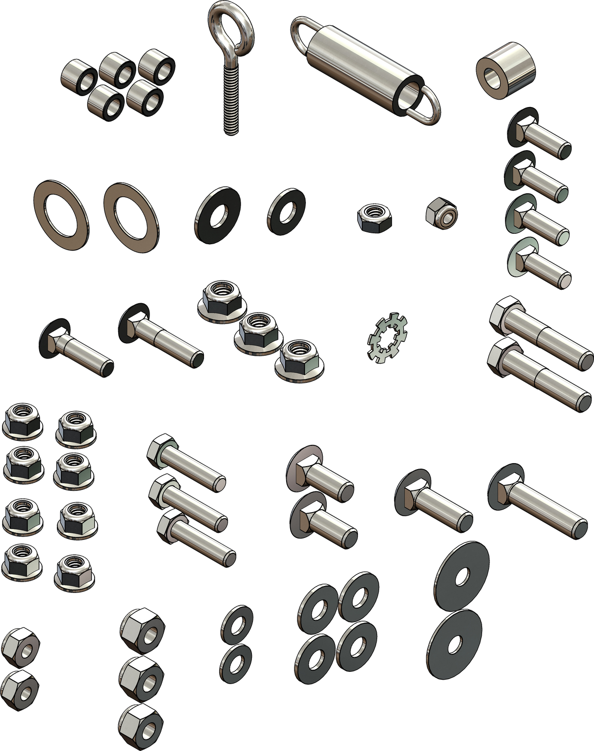KFI Manual Lift Kit Replacement Hardware Kit