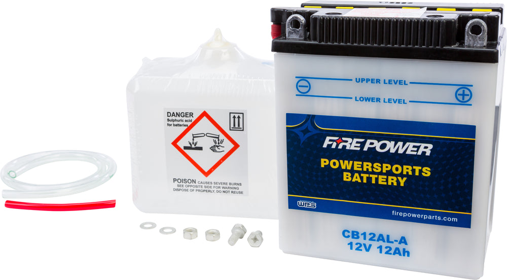 FIRE POWER 12V Heavy Duty Battery w/Acid Pack