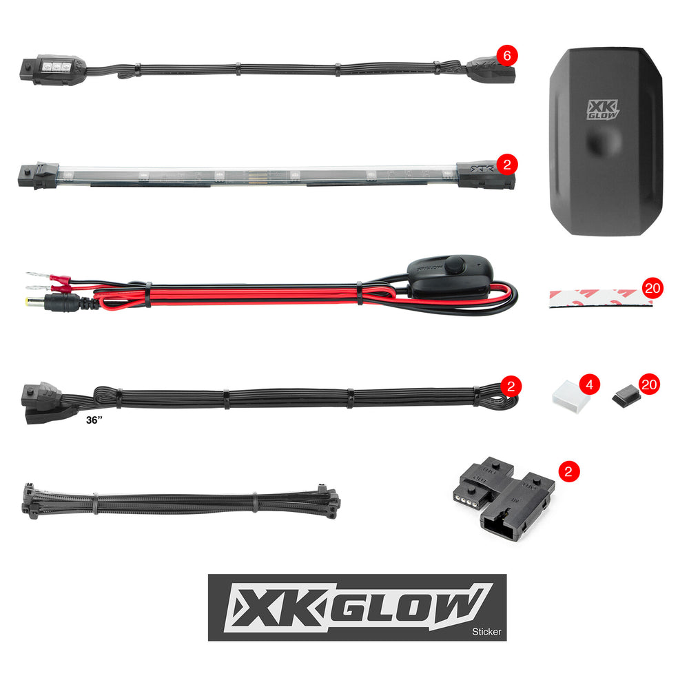 XK GLOW Chrome LED Accent Light Kit