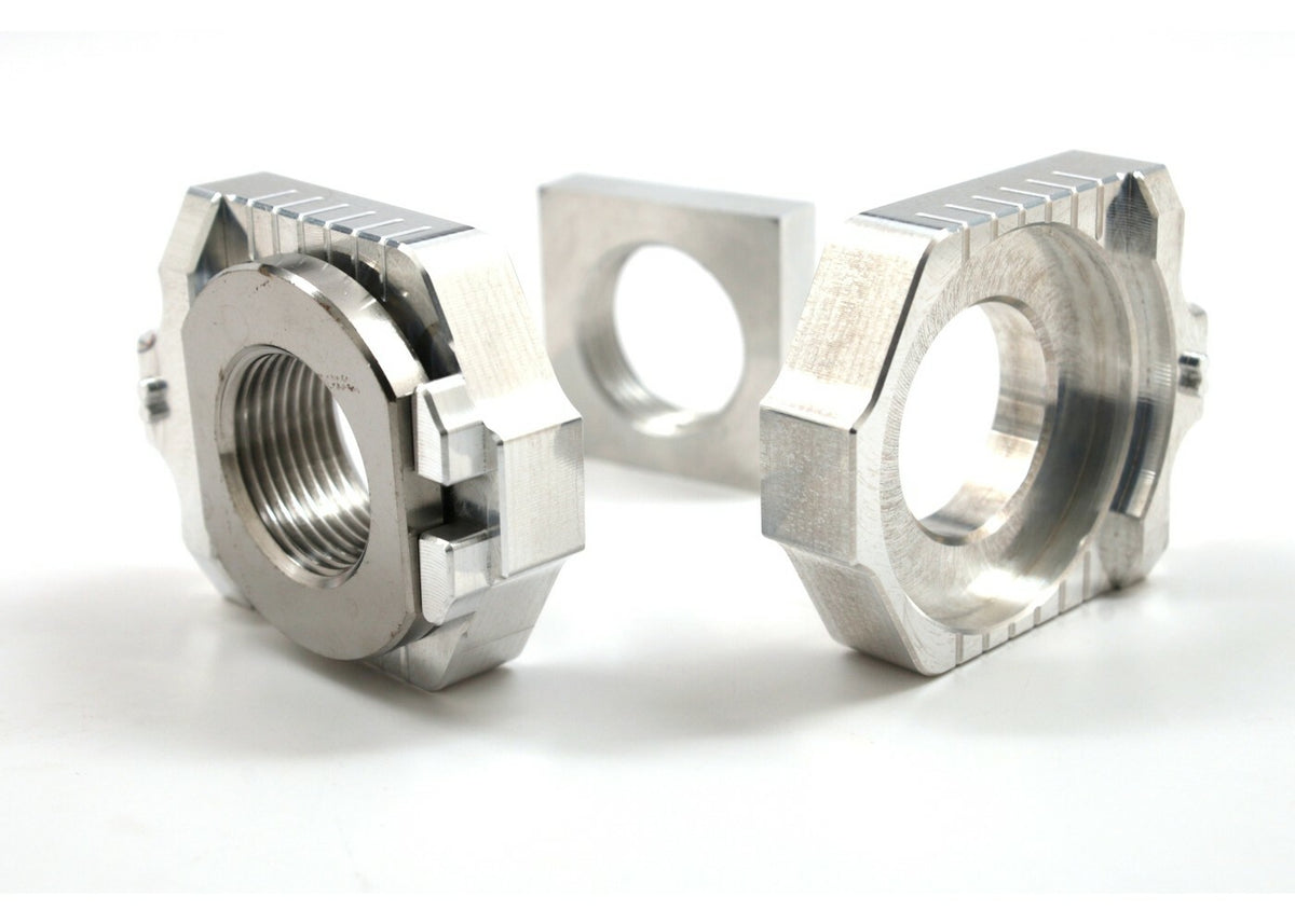 WORKS AXLE BLOCKS ELITE KTM/HUS SILVER