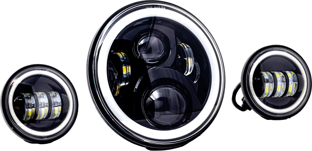LETRIC LIGHTING CO 7" LED Headlight w/ Pass Lamps