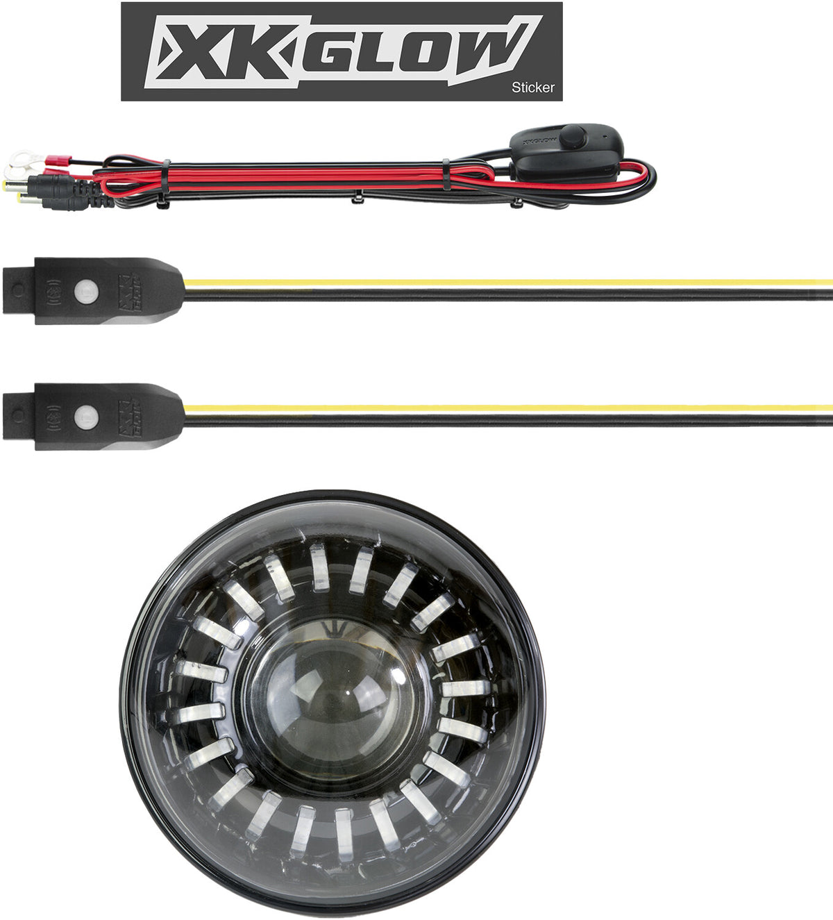 XK GLOW 7" XKChrome RGB Headlight