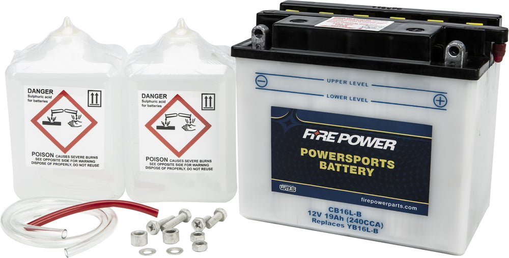 FIRE POWER 12V Heavy Duty Battery w/Acid Pack
