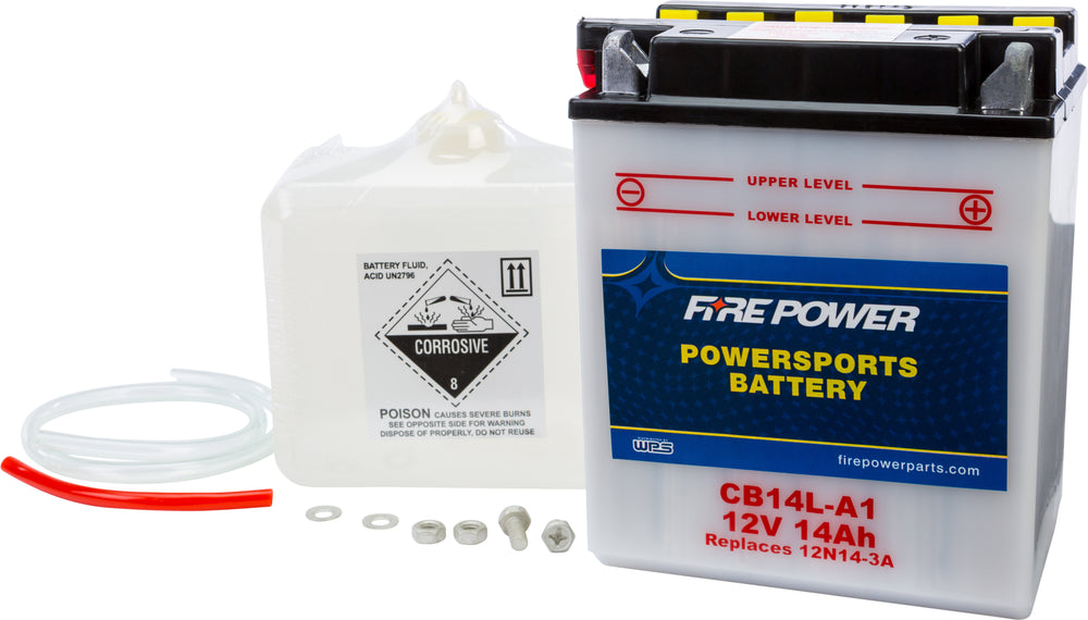 FIRE POWER 12V Heavy Duty Battery w/Acid Pack