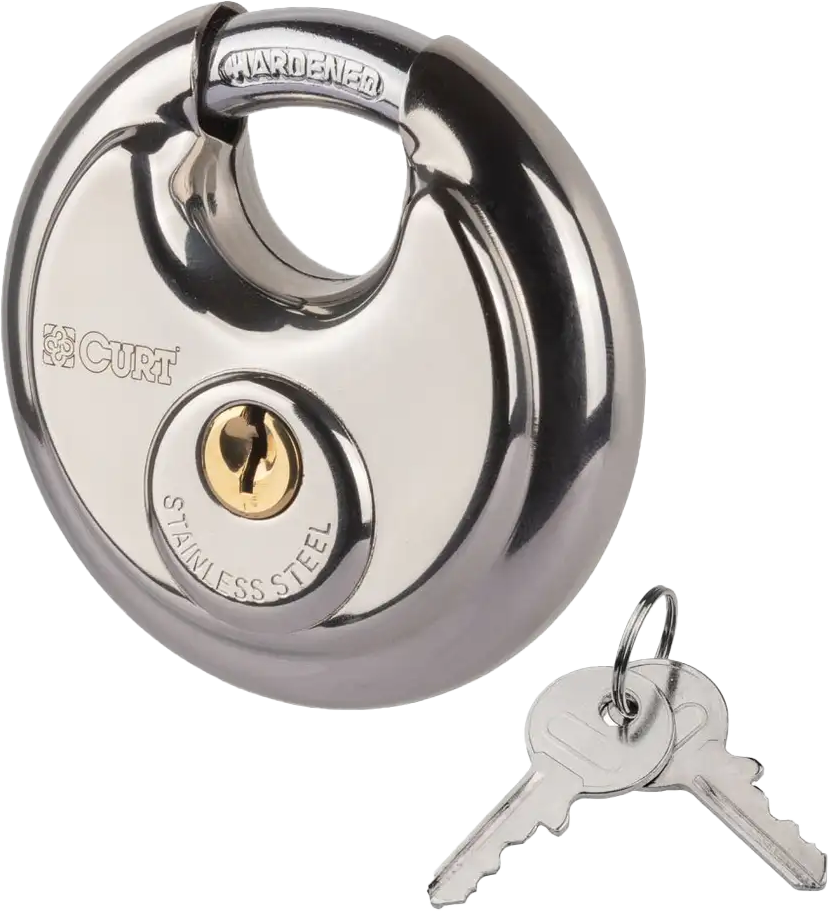 CURT Curt Stainless Steel Round Padlock