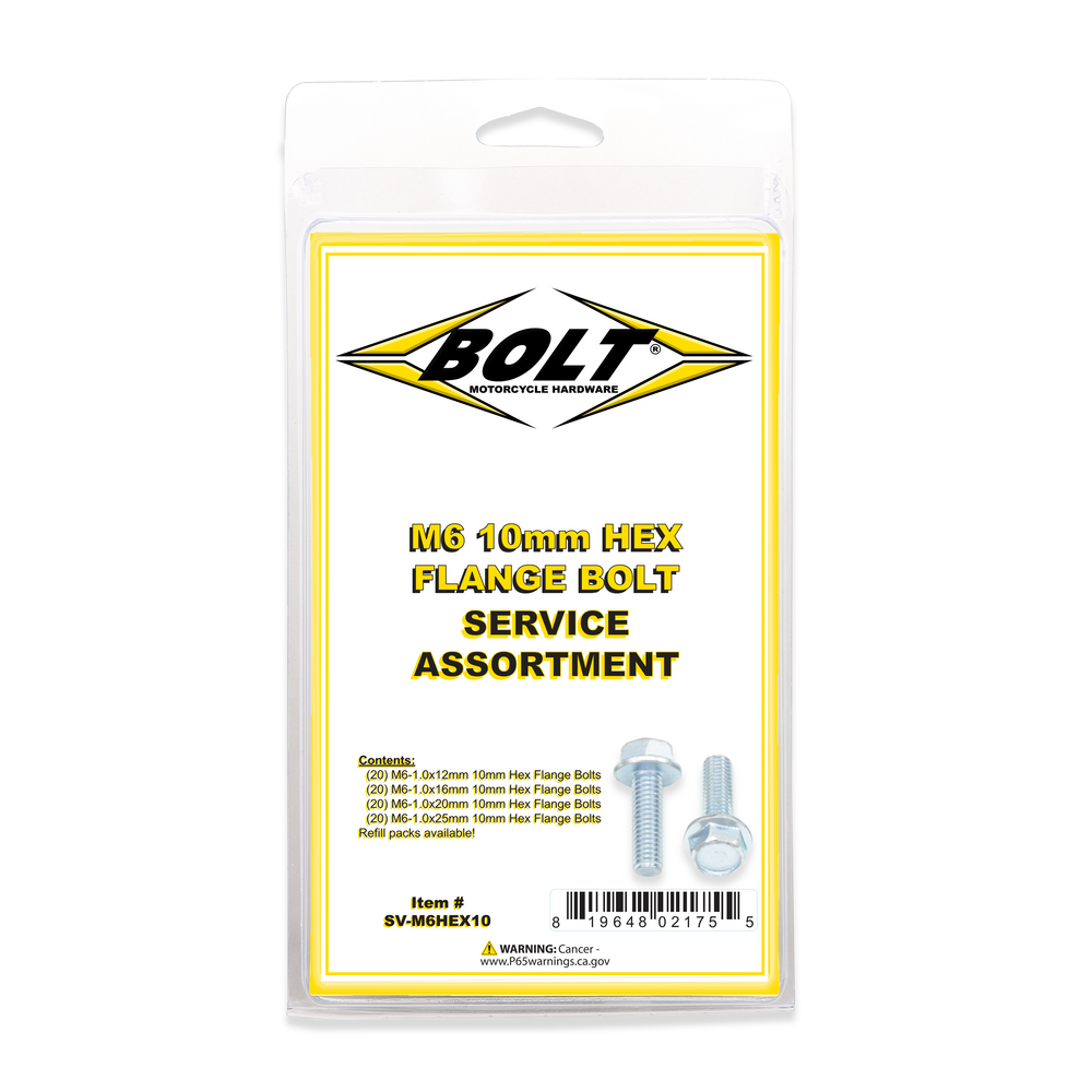 BOLT M6 10mm Hex Flange Bolts