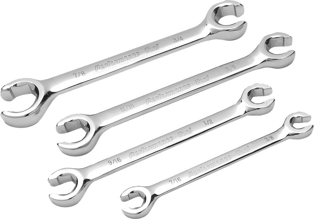 PERFORMANCE TOOL SAE Flare Nut Wrench Set