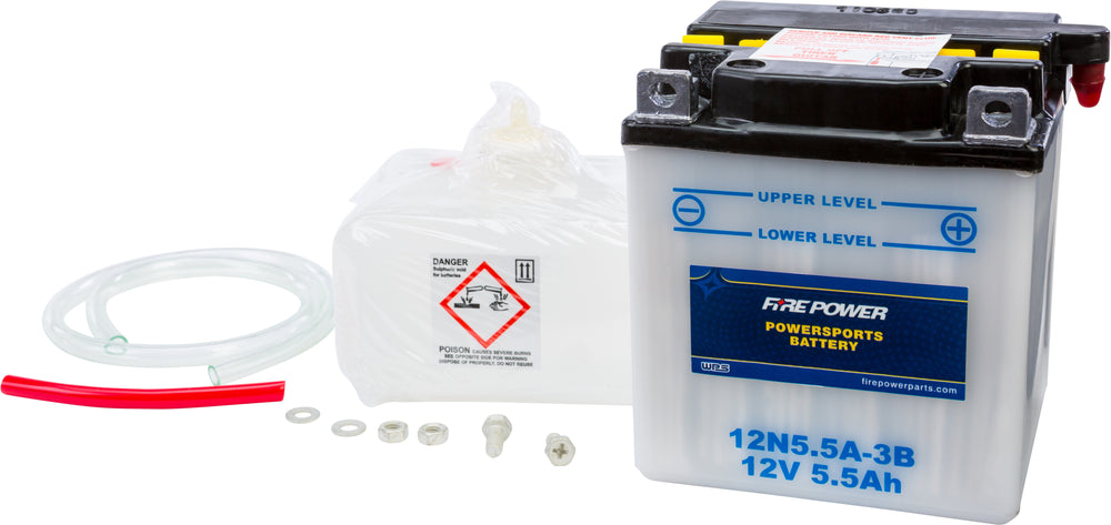 FIRE POWER 12V Standard Battery w/Acid Pack