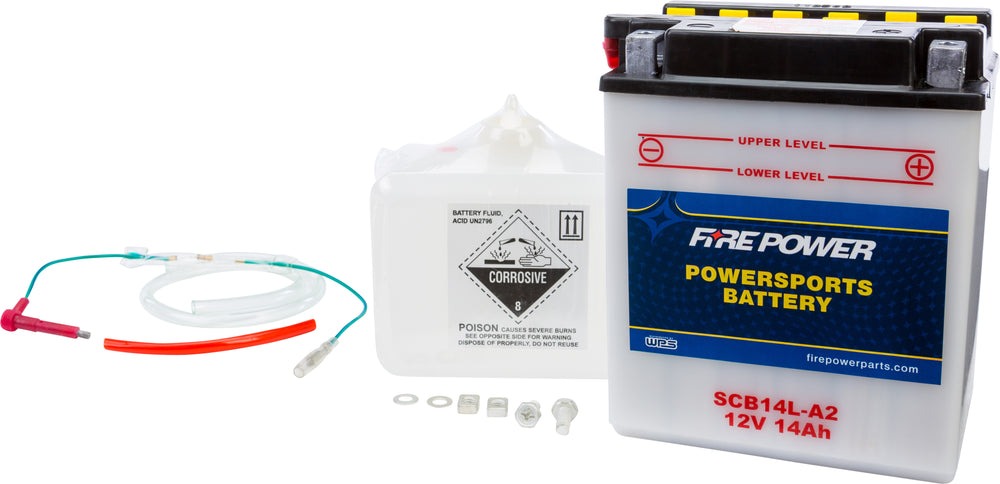 FIRE POWER 12V Heavy Duty Battery w/Acid Pack