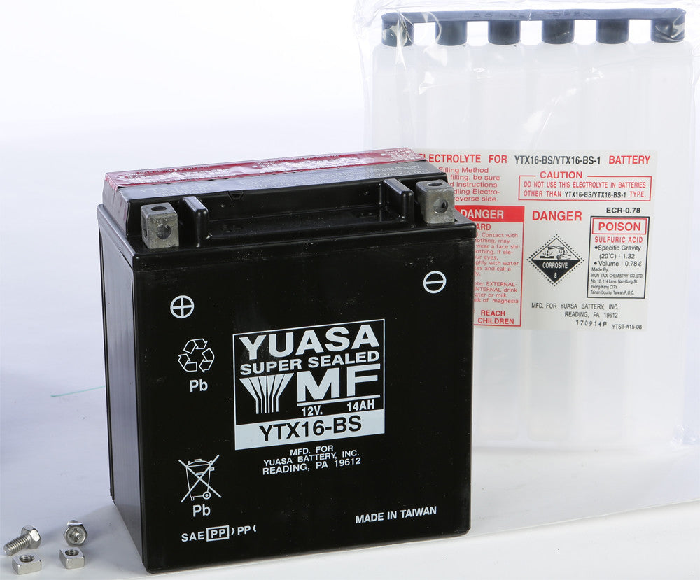 YUASA AGM Maintenance Free Battery