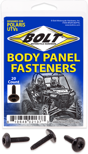 BOLT UTV Body Panel Fasteners Screws 10/pk