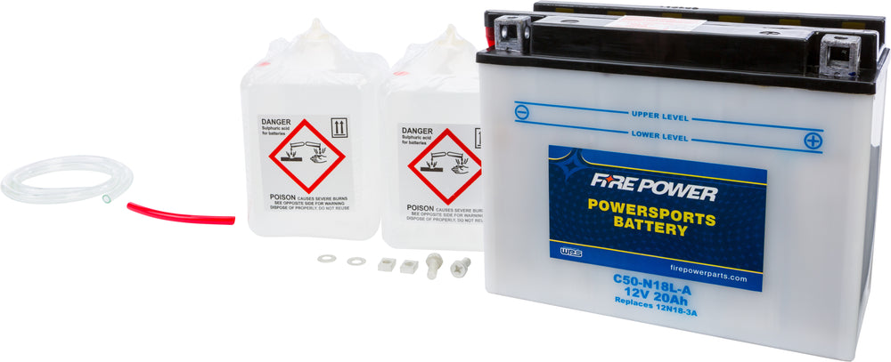 FIRE POWER 12V Heavy Duty Battery w/Acid Pack
