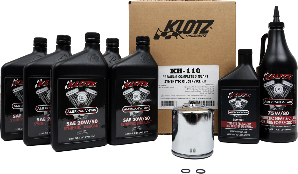 KLOTZ PREMIUM COMPLETE SYNTHECTIC OIL SERVICE KIT 5QT