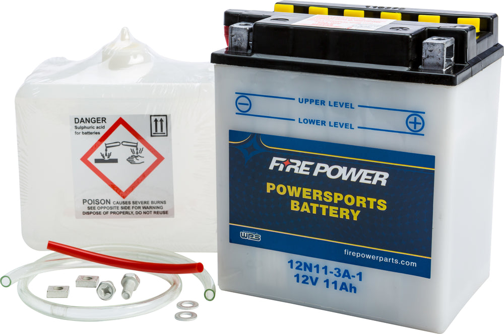 FIRE POWER 12V Standard Battery w/Acid Pack