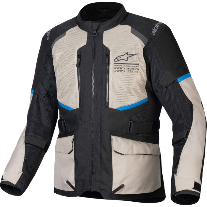 Alpinestars Andes Air Drystar Jacket in Black/Laurel Gray/Bright Blue
