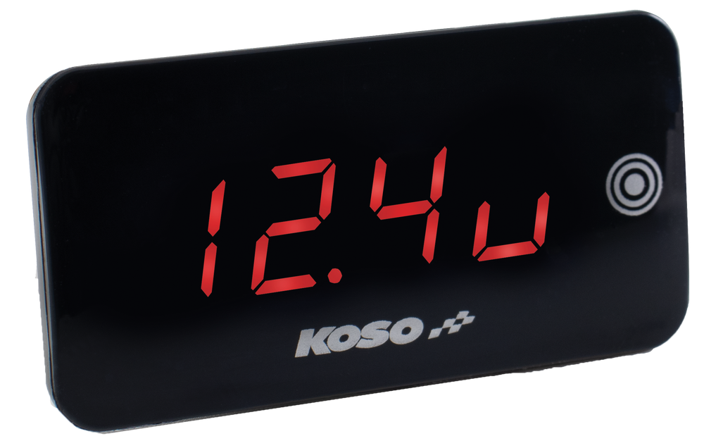 KOSO Super Slim Touch Screen Volt & Temp Gauge