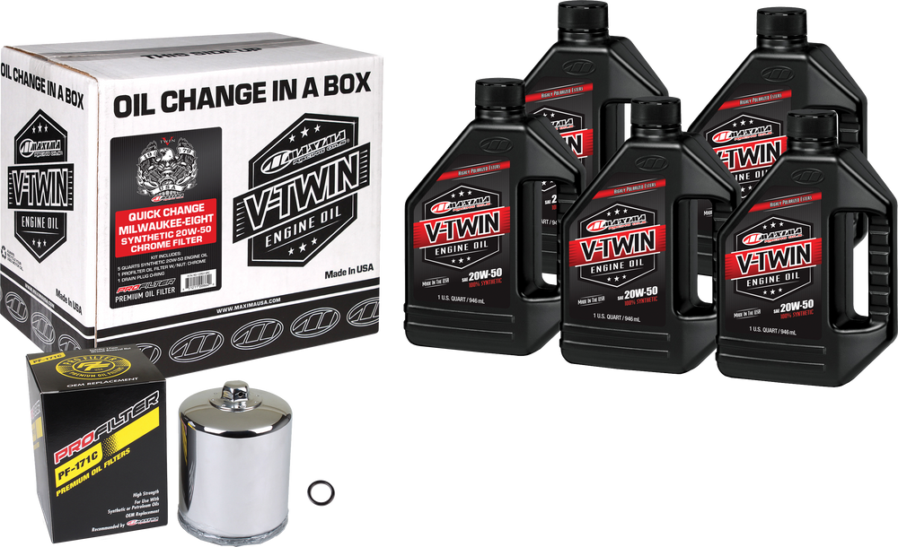 MAXIMA V-Twin Quick Change Oil Filter Kit