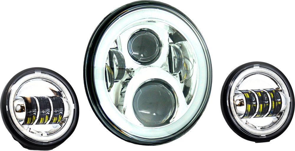 LETRIC LIGHTING CO 7" LED Headlight w/ Pass Lamps