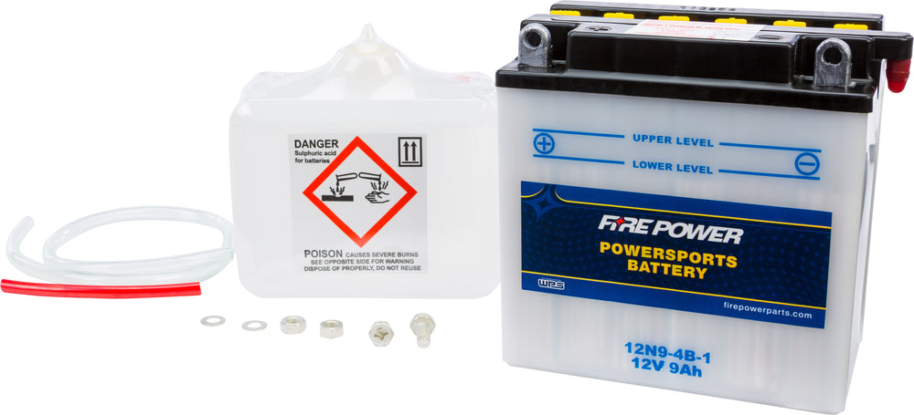 FIRE POWER 12V Standard Battery w/Acid Pack