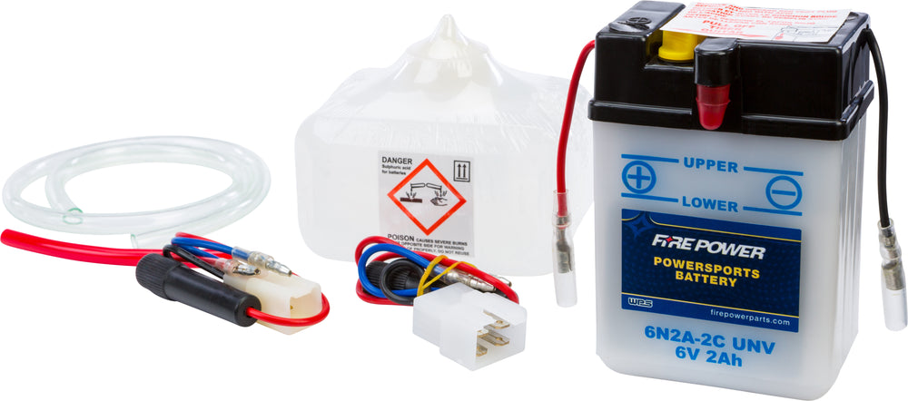 FIRE POWER 6V Standard Battery w/Acid Pack