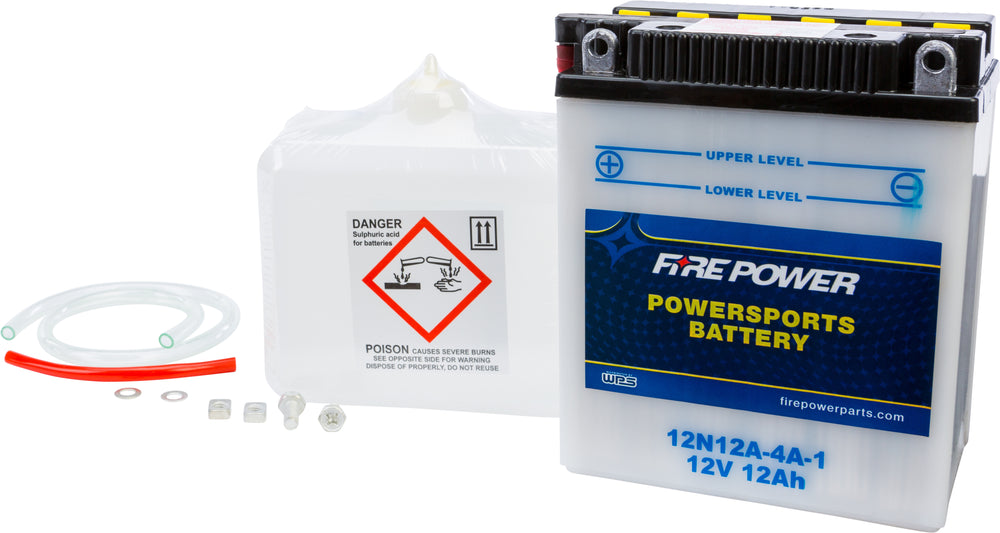 FIRE POWER 12V Standard Battery w/Acid Pack
