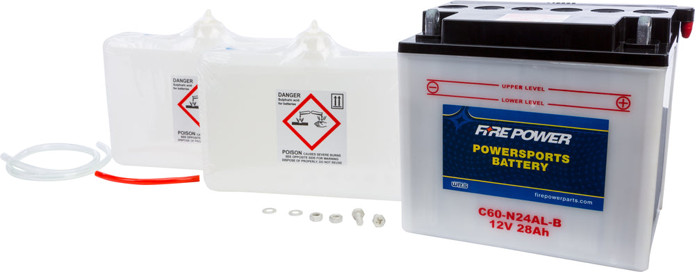 FIRE POWER 12V Heavy Duty Battery w/Acid Pack