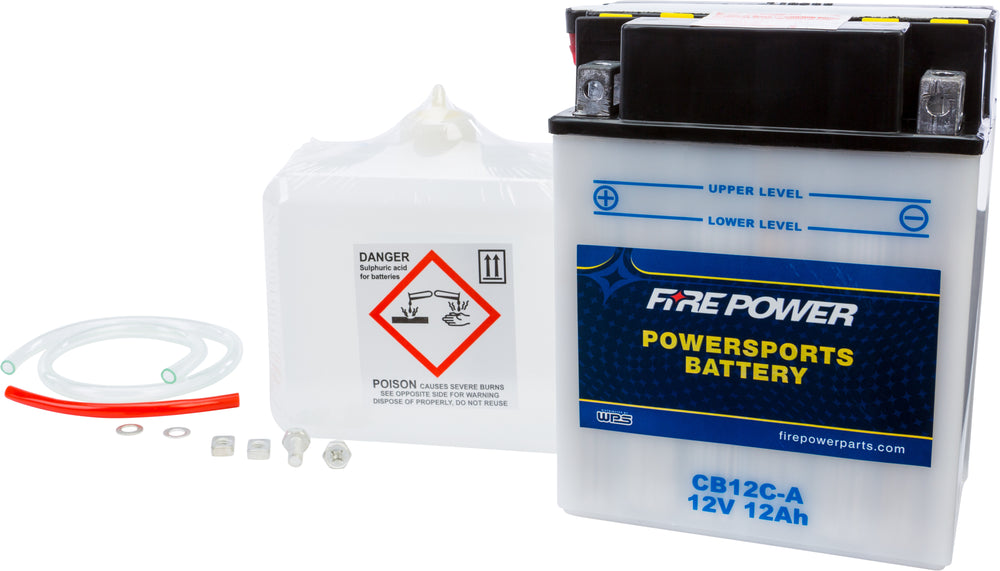 FIRE POWER 12V Heavy Duty Battery w/Acid Pack