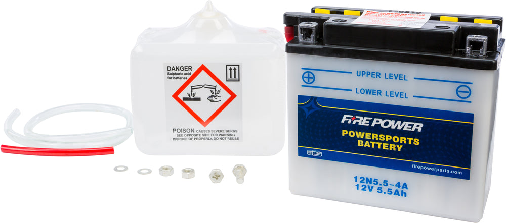 FIRE POWER 12V Standard Battery w/Acid Pack