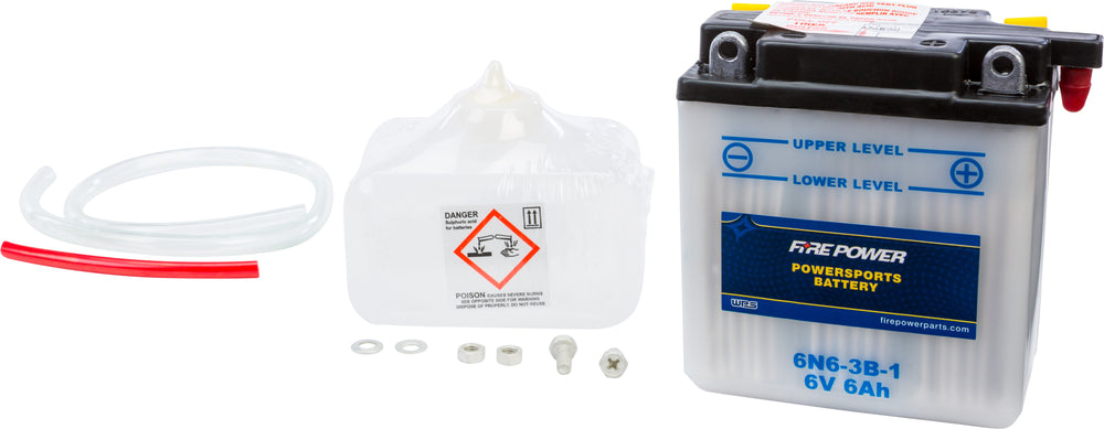 FIRE POWER 6V Standard Battery w/Acid Pack