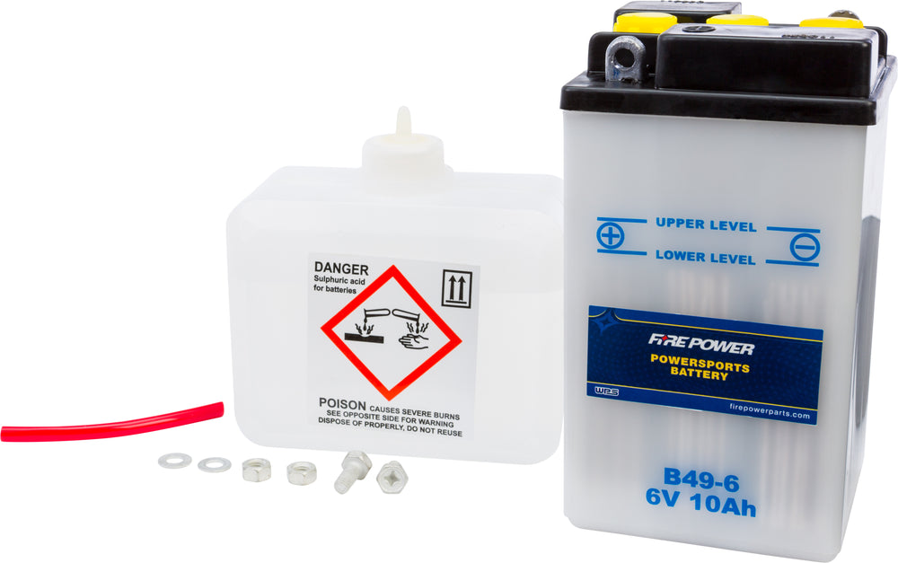 FIRE POWER 6V Standard Battery w/Acid Pack