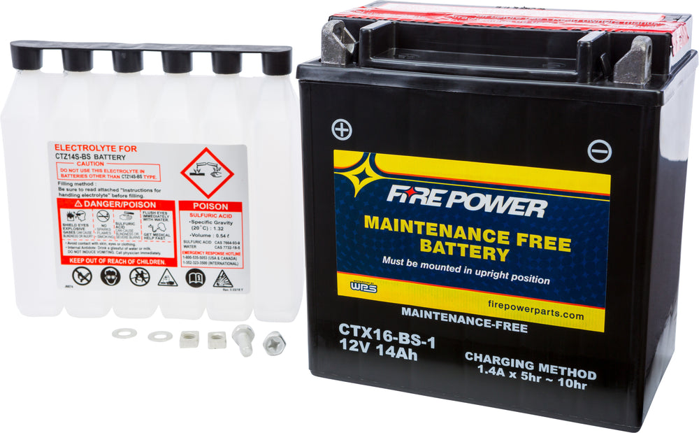 FIRE POWER Maintenance Free Sealed Battery