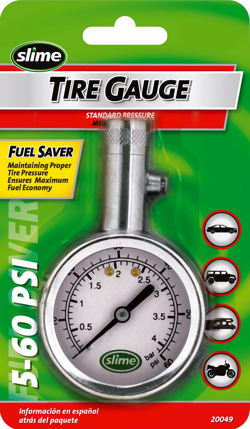 SLIME Tire Repair Gauge w/Bleed Valve