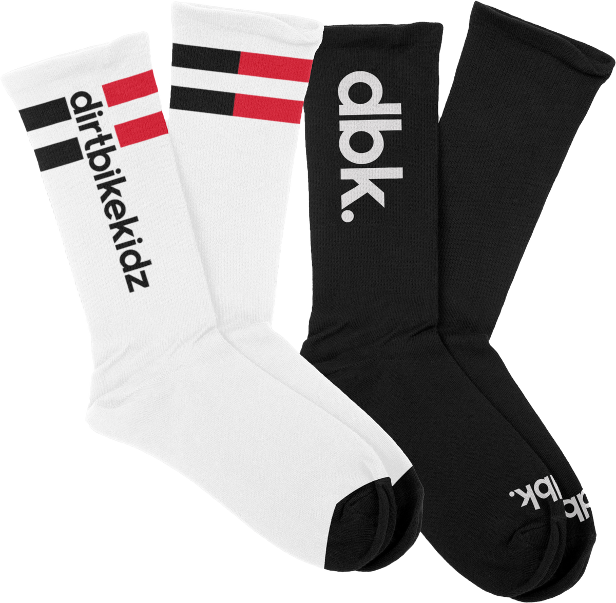 DBK BASIC SOCK 2 PACK WHITE/BLACK