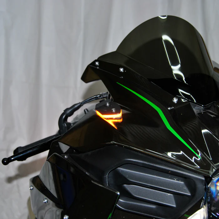 NEW RAGE CYCLES Mirror Block Off Turn Signals