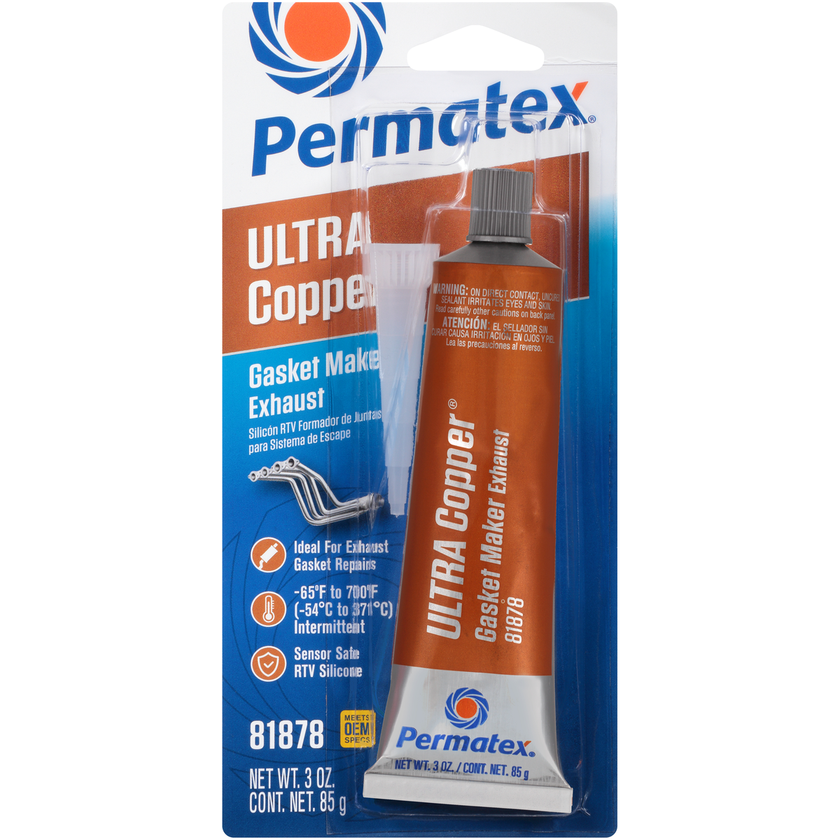PERMATEX Ultra Copper Silicone Gasket Sealant