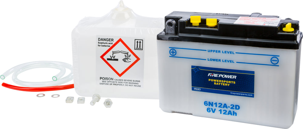 FIRE POWER 6V Standard Battery w/Acid Pack