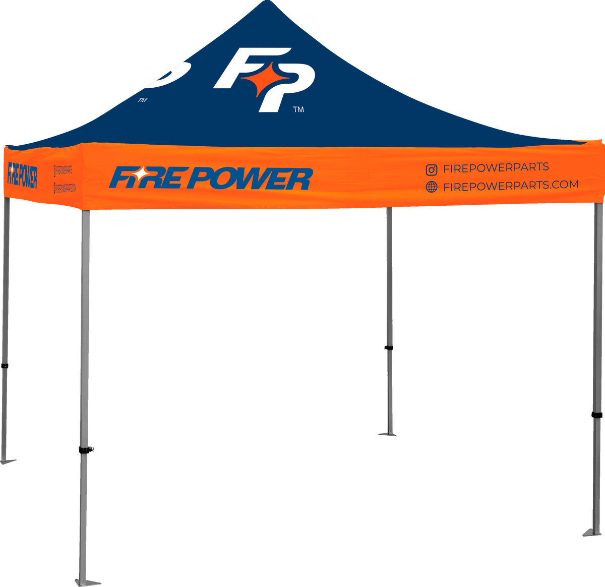 FIRE POWER FIREPOWER CANOPY 10X10 TENT BLUE W/ WHITE LOGO