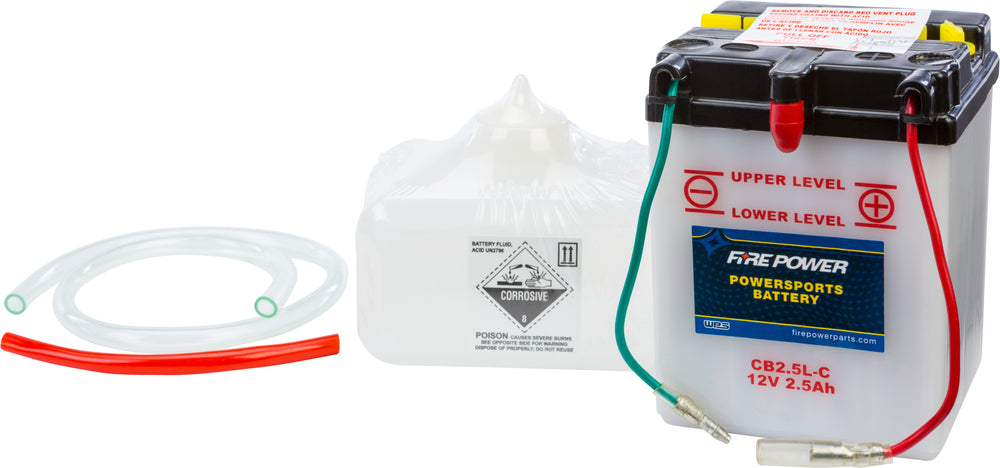 FIRE POWER 12V Heavy Duty Battery w/Acid Pack