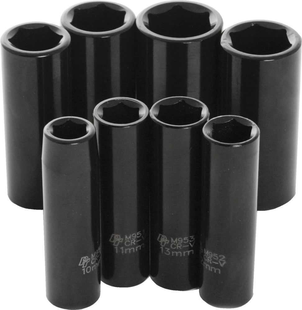 PERFORMANCE TOOL 3/8" Metric Impact Socket Set