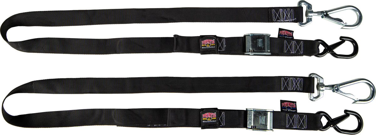 POWERTYE 1 1/2 in. Fat Straps w/ soft tie and swivel secure hook