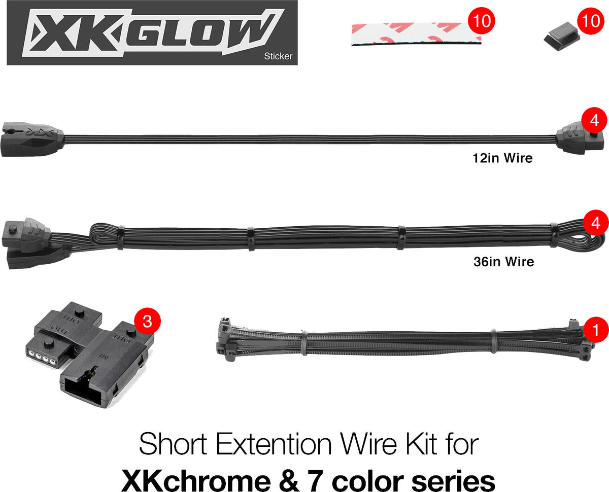 XK GLOW Moto Extension Wire Kit