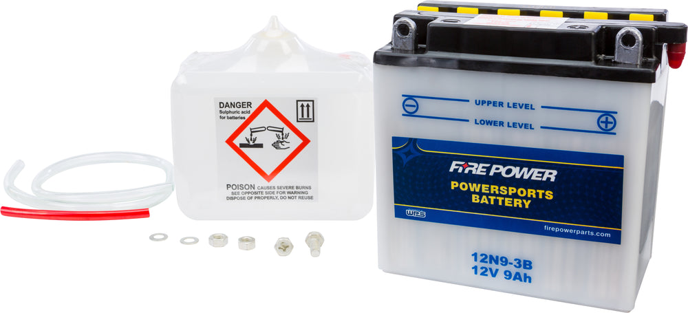 FIRE POWER 12V Standard Battery w/Acid Pack