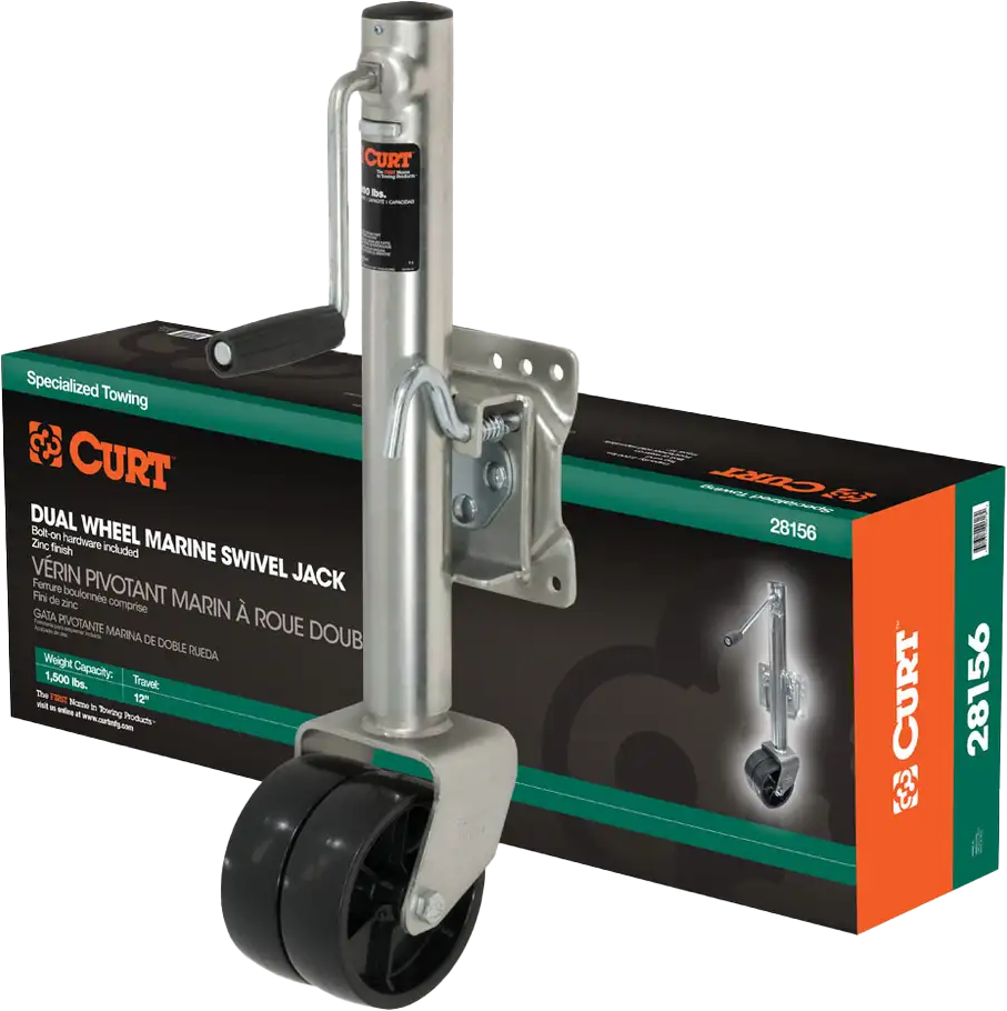 CURT CURT 1500 POUND DUAL WHEEL MARINE JACK