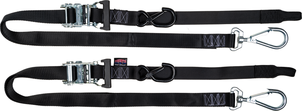 POWERTYE 1 1/2 in. Fat Straps w/ soft tie and swivel secure hook