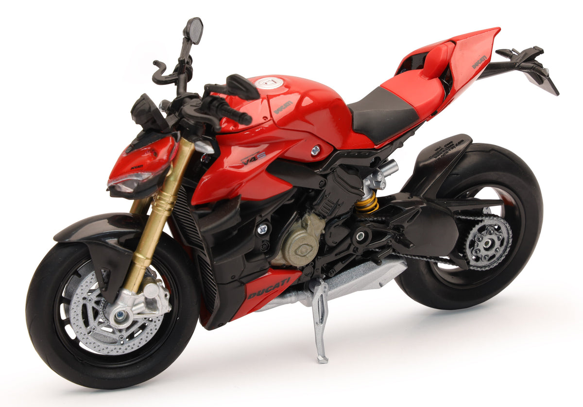 NEW-RAY 1:12 SCALE NAKED BIKE DUCATI STREET FIGHTER V4 (RED)