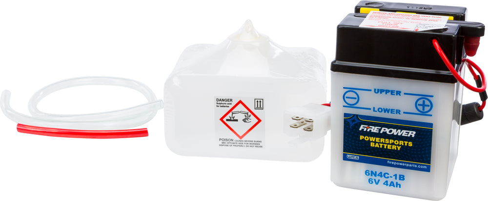 FIRE POWER 6V Standard Battery w/Acid Pack